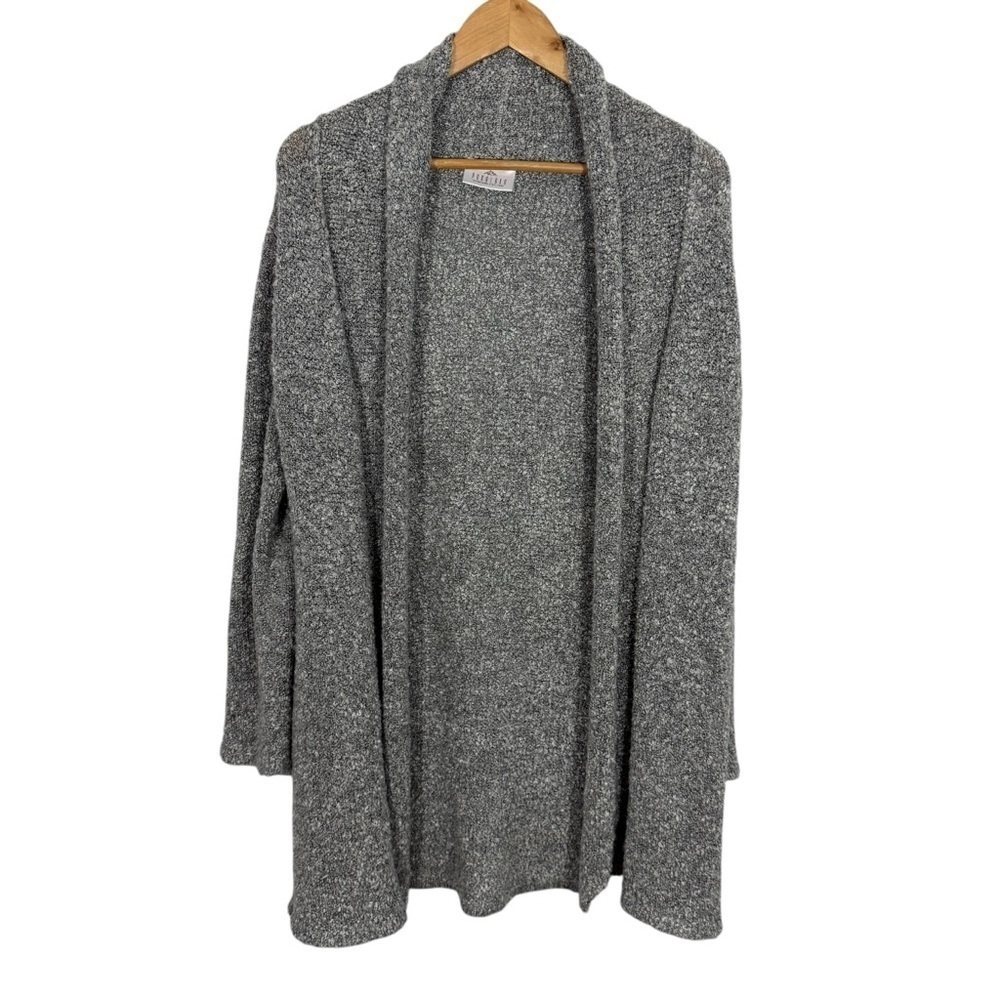 Pokoloko Fuzzy Open Cardigan Womens M Grey Sweater Cozy Comfy Artisan EUC